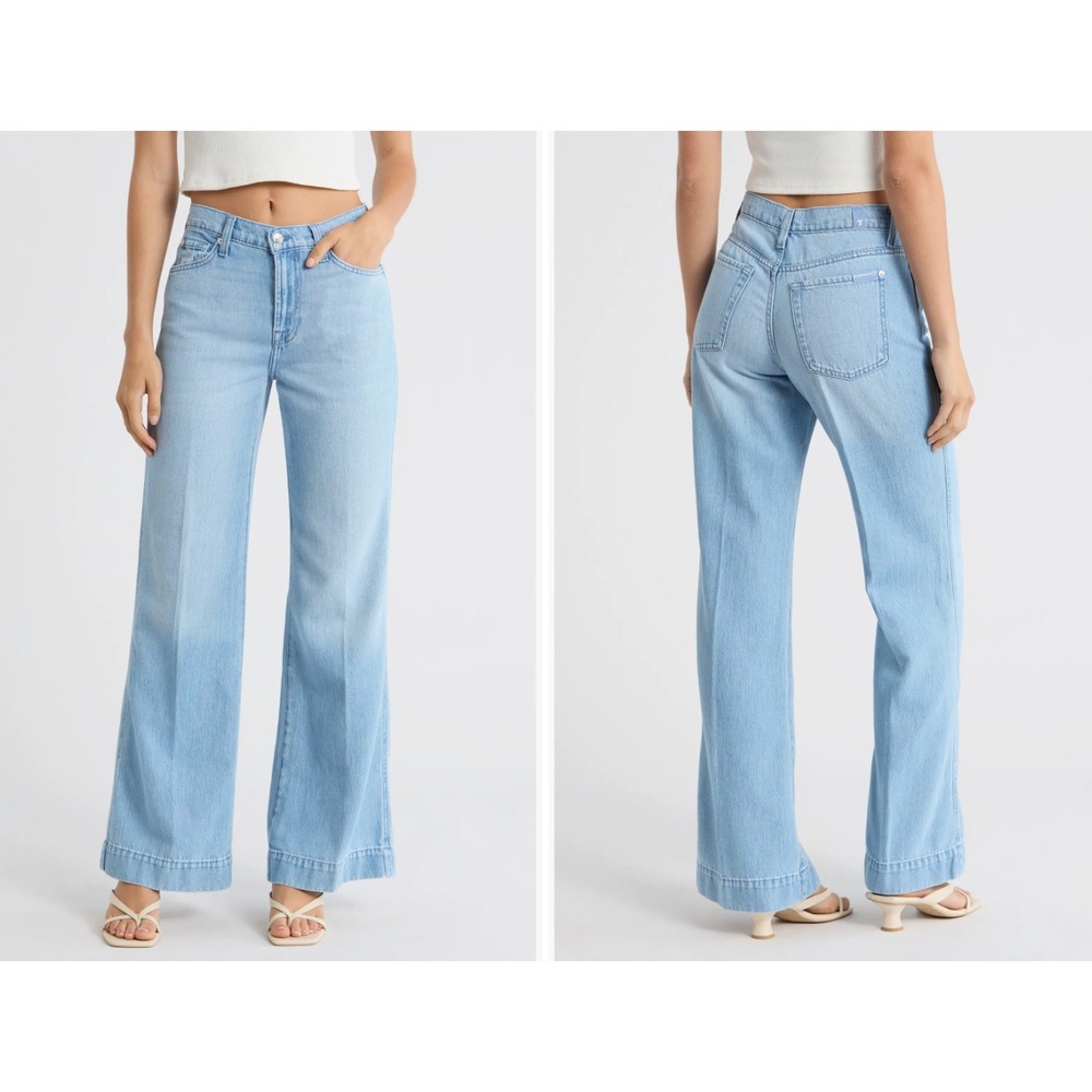 7 For All Mankind Modern Dojo High Waist Flare Jeans in Buford Tailorless 32 NWT